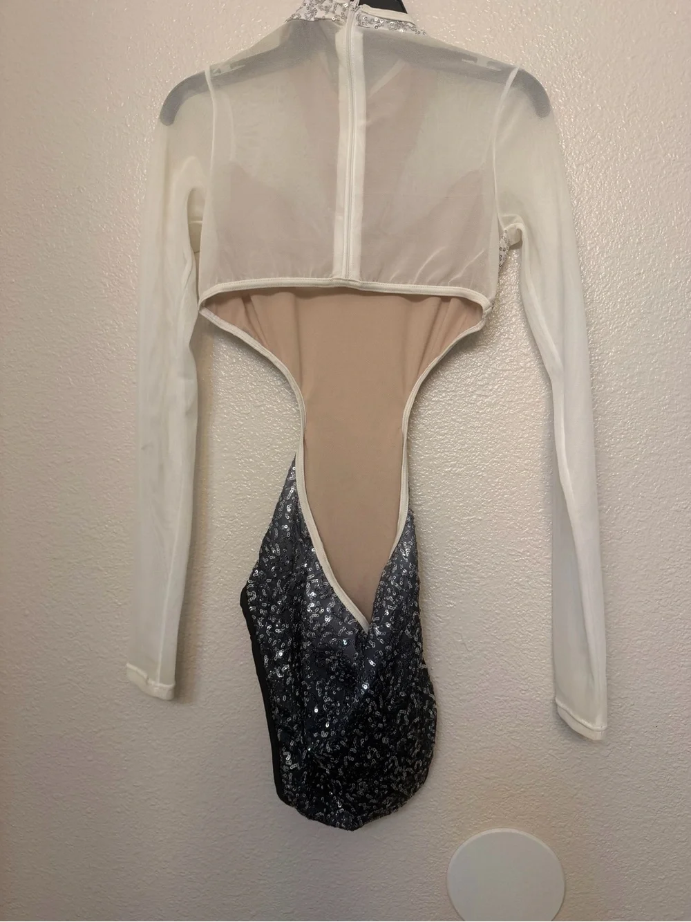 WEISSMAN Dance Costume Ombre sequin jazz contemporary black Leotard SQ11113 SA